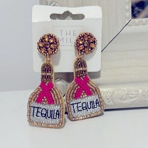 Tequila bottle earrings